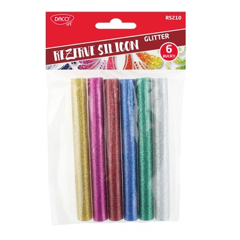Rezerva silicon 10 mm set 6 glitter DACO Rezerva silicon 10 mm set 6 glitter DACO