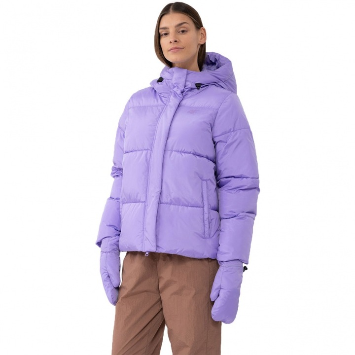 Дамско спортно яке aw23tdjaf234, 4F, Полиестер, Лилаво, XS INTL