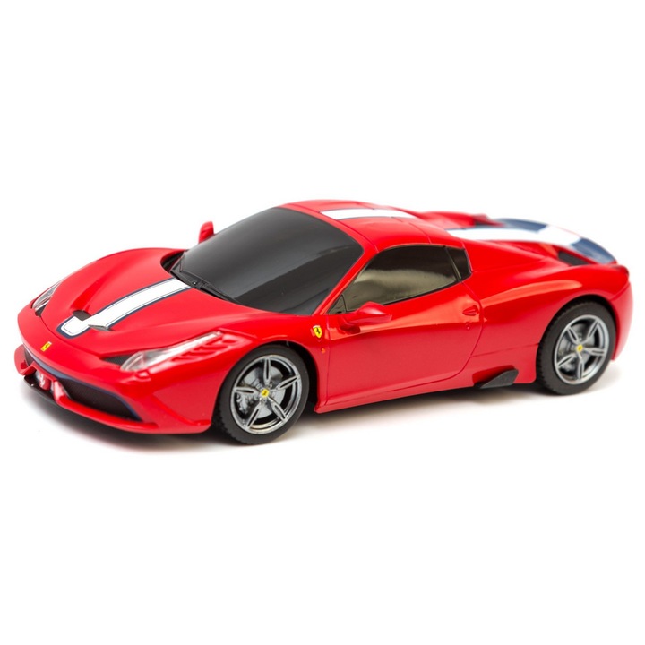 Masinuta sportiva RC 1:24 Ferrari 458 Speciale, rosie, 29x11x9cm, set cu telecomanda