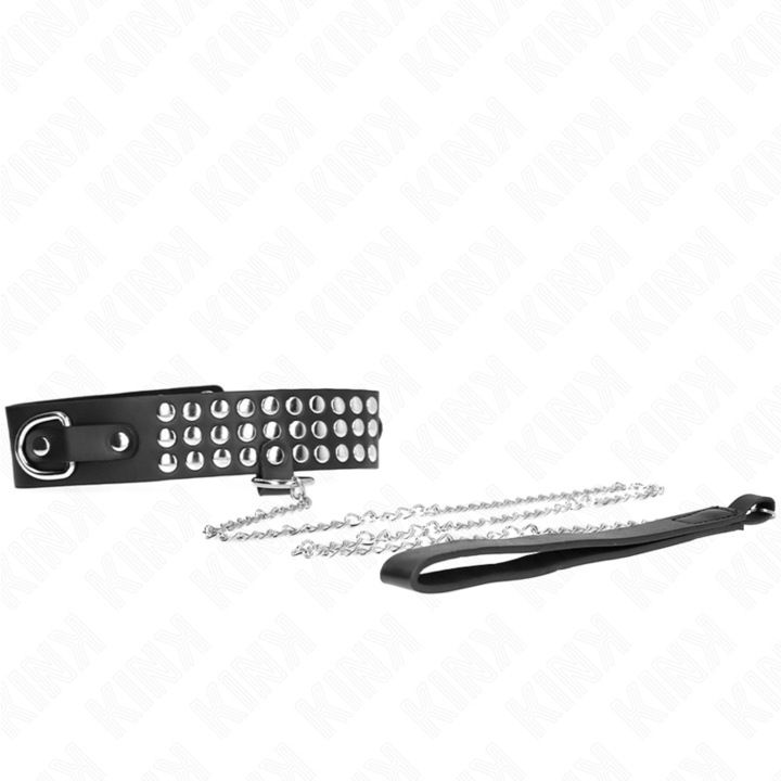 Set Zgarda cu lesa, KINK, negru, ajustabil