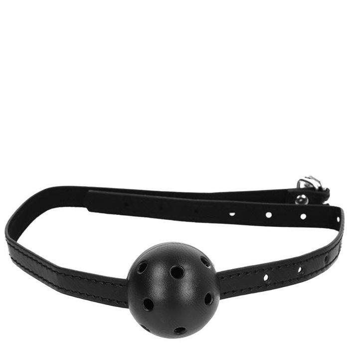 Комплект gag, KINK, Дишаща черна топка 4,5 см, 62 x 1,5 см