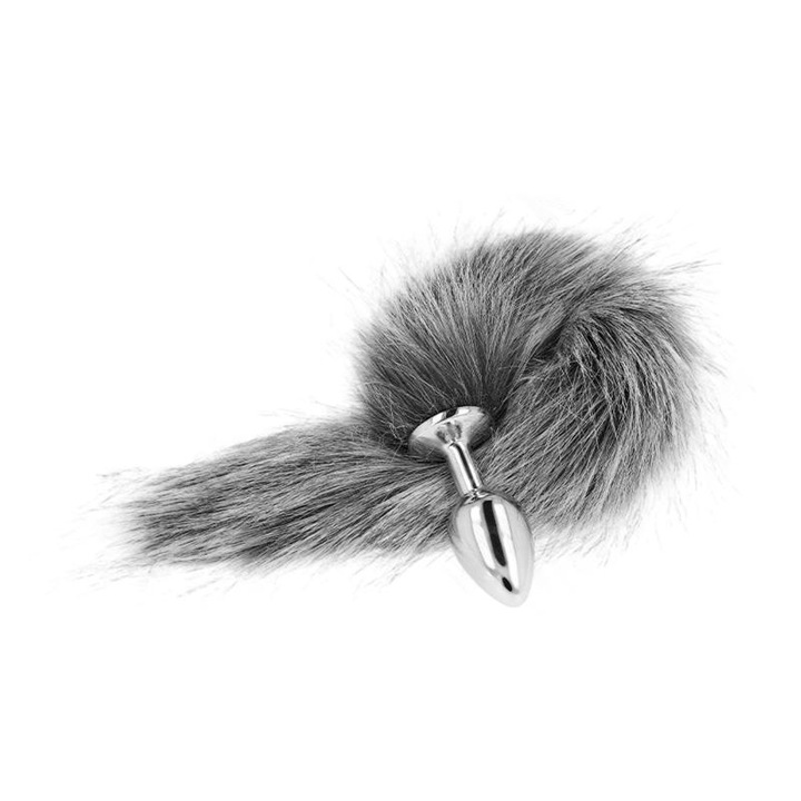 KINK anális játékkészlet, S, M, L méret, szintetikus farokkal, többszínű, 7x3 cm