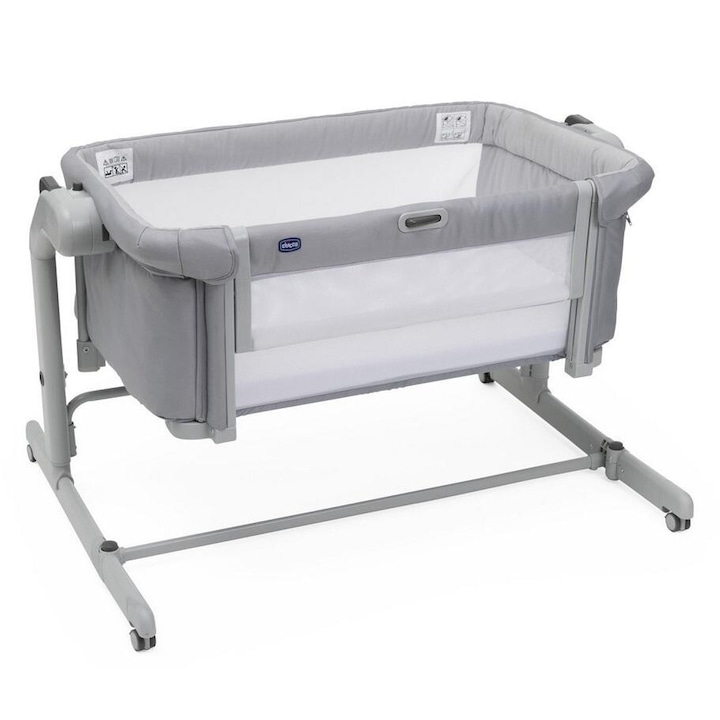 Patut bebe Chicco Next2Me Magic Evo, gri, 990x580mm, pentru copii pana la 9kg