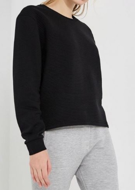 Bluza dama, Emporio Armani EA7, Bumbac/Poliester, Negru, M INTL