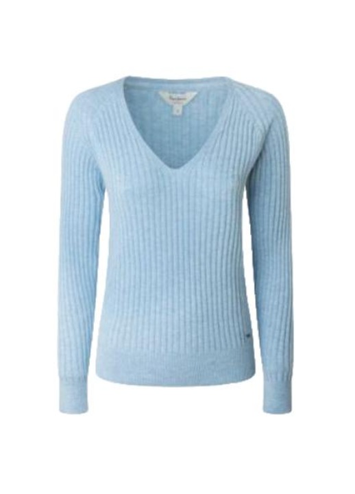 Pulover dama PL701763, Pepe Jeans, Bumbac/Lana, Albastruwqdxz, Albastru