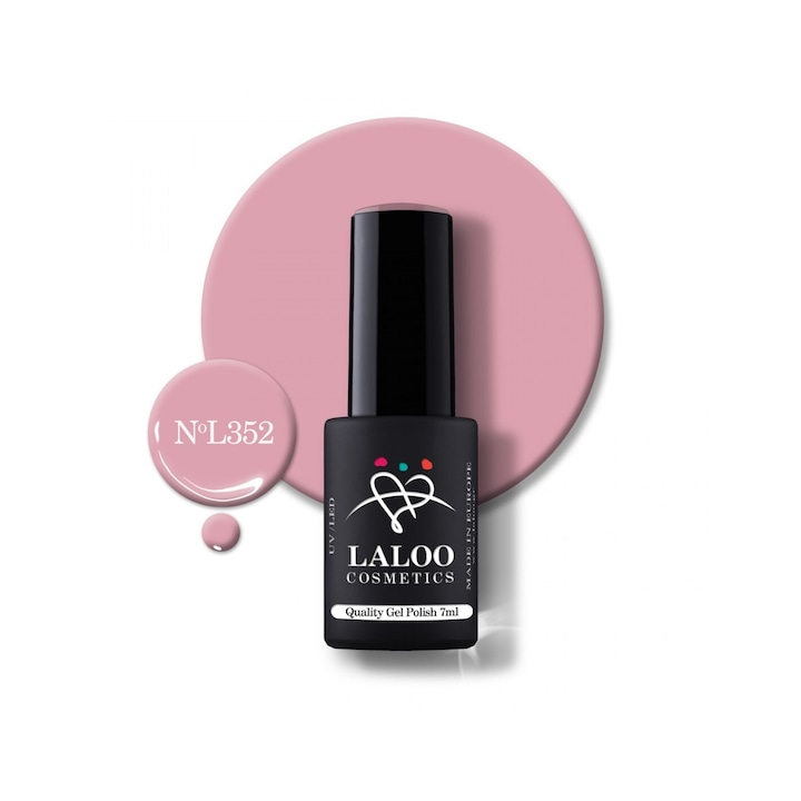Полуперманентен лак за нокти 352 Nude Pink Laloo 7 мл