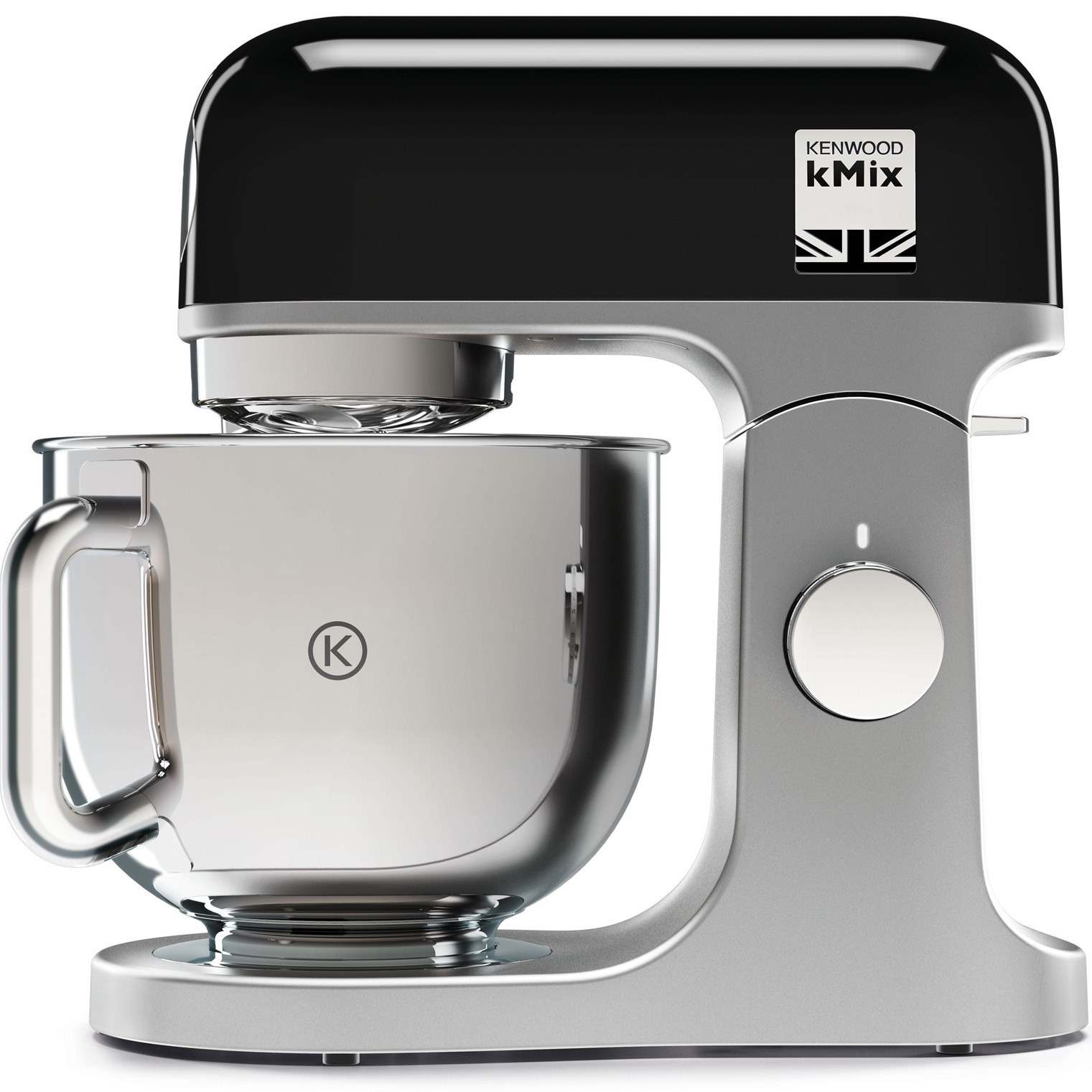 Robot de bucatarie KENWOOD kMiX KMX750BK, 1000 W, vas inox 5 l, 6 trepte viteza, 3 accesorii patiserie, Negru/Argintiu