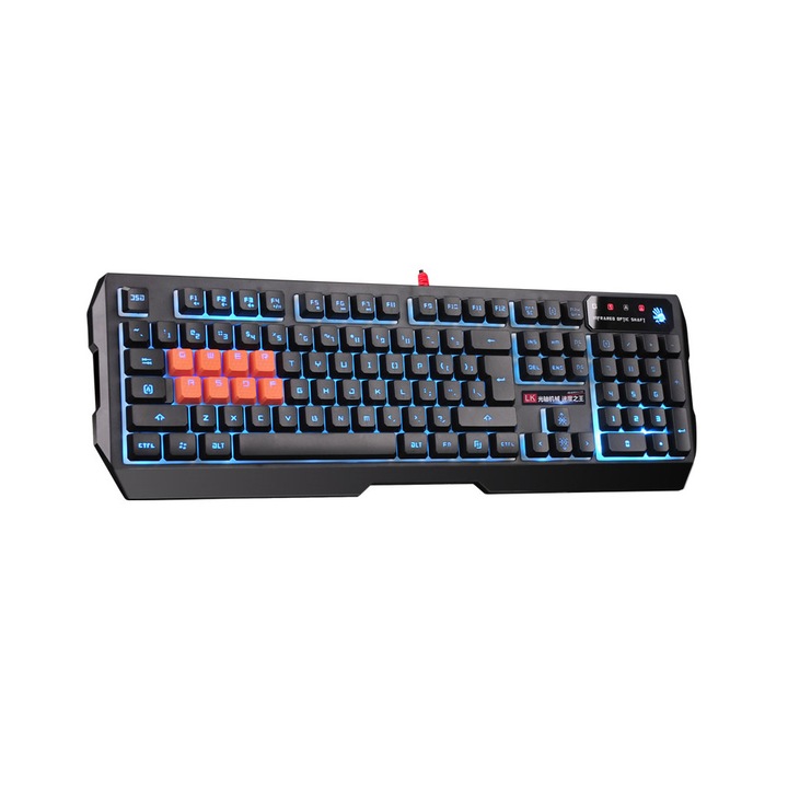 Геймърска полу-механична клавиатура A4tech Bloody, B188, Optic-switch, Neon Glare, Черна
