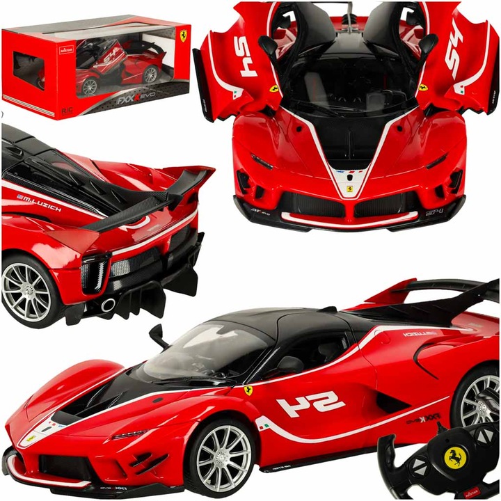 Masina cu telecomanda, Luka, Ferrari FXX, 1:14, rosu, set 2 piese
