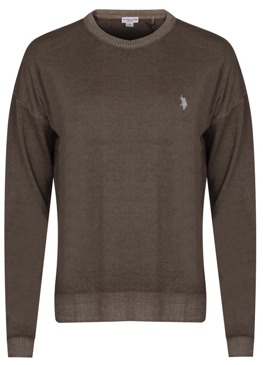 Дамски пуловер PAIN 373, US Polo Assn, вълна, кафяв, M INTL