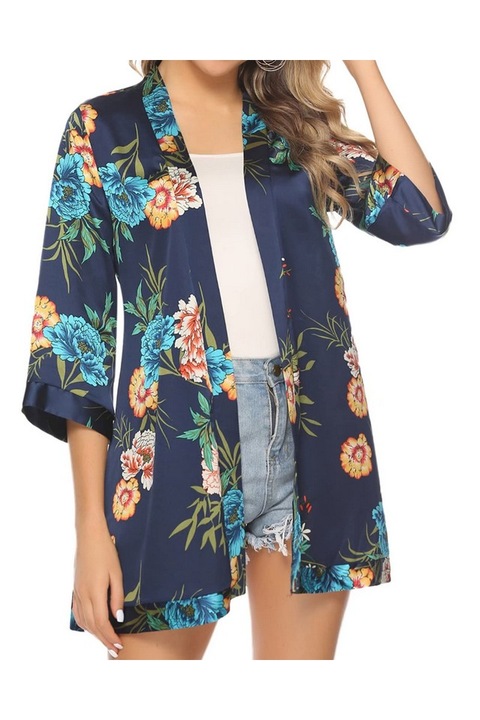 Gyabnw női nyári ing, virágos, S-es méret, kék