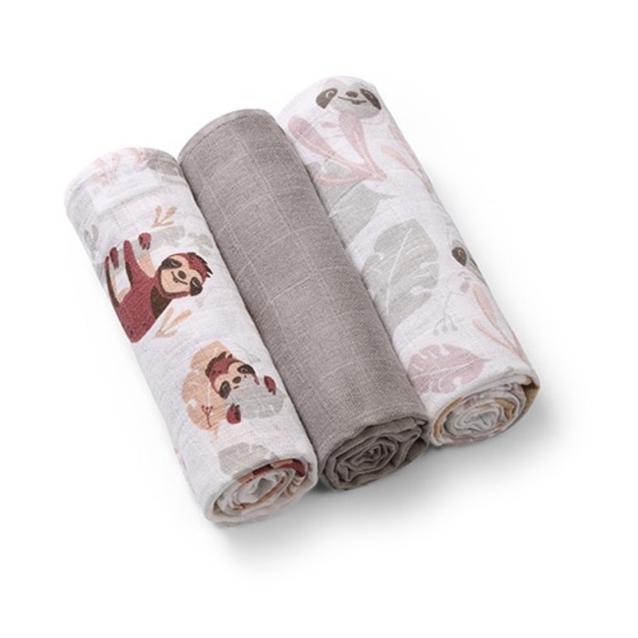 BabyOno 3 db pelenka szett, pamut, 70x70cm, többszínű