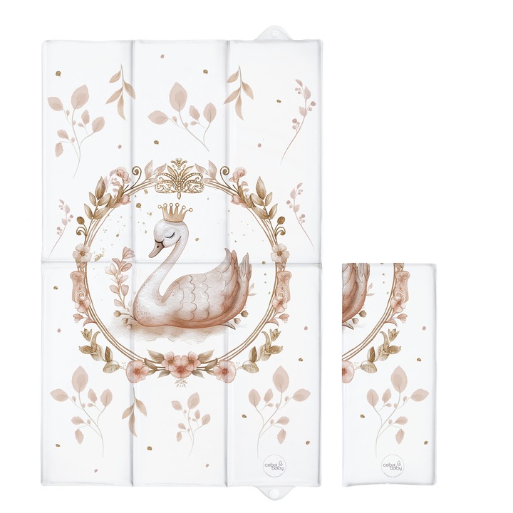 Сгъваема маса за повиване Ceba, 60x40см, пастелни цветове, за момче/момиче