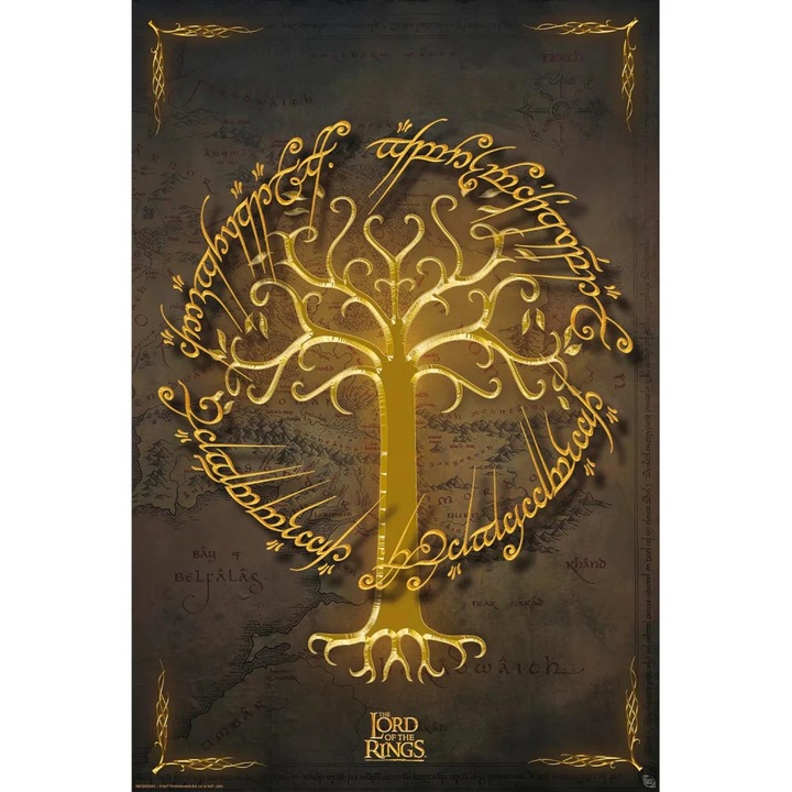 Poster Maxi Foil GB eye, Lord of the Rings, White Tree, 91.5 x 61 cm