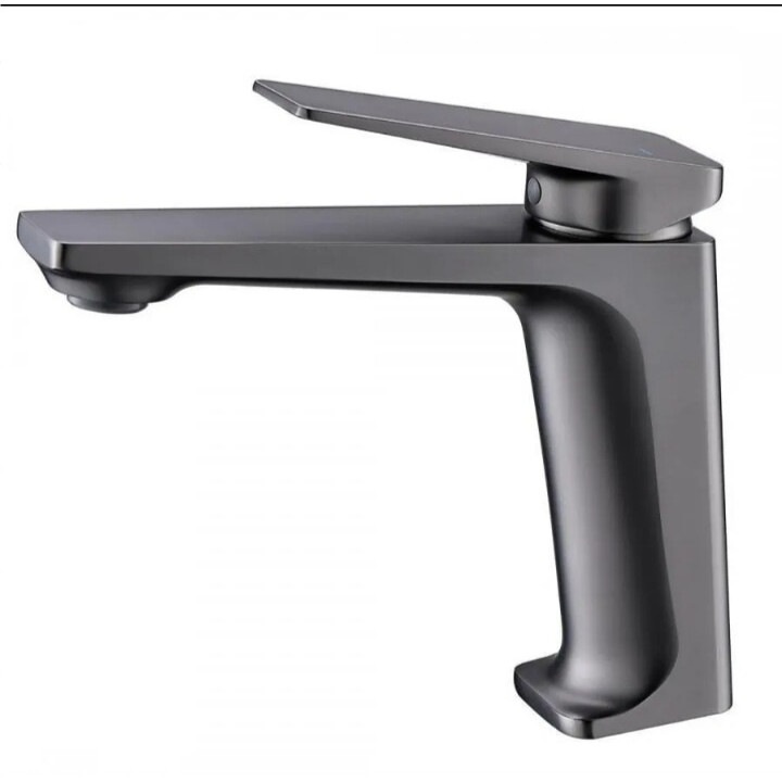 Baterie lavoar culoare antracit din alama dura cu cartus ceramic