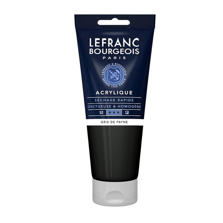 Finom akril szín, Lefranc & Bourgeois, paynes szürke 261, 200ml