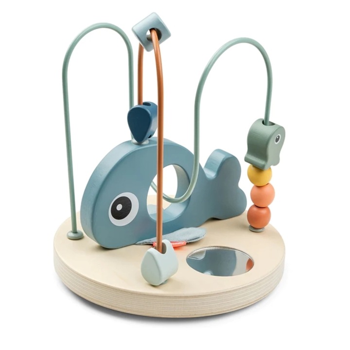 Wally fa golyóvezető, one By Deer, 18cm, kék, a finommotorika fejlesztésére