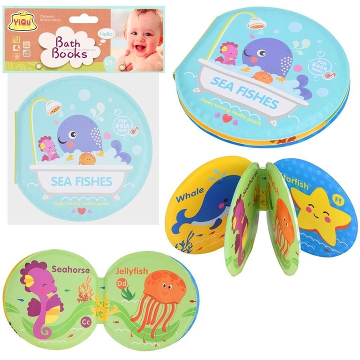 Trifox gyerek fürdőszoba könyv, 6 hónap+, fólia