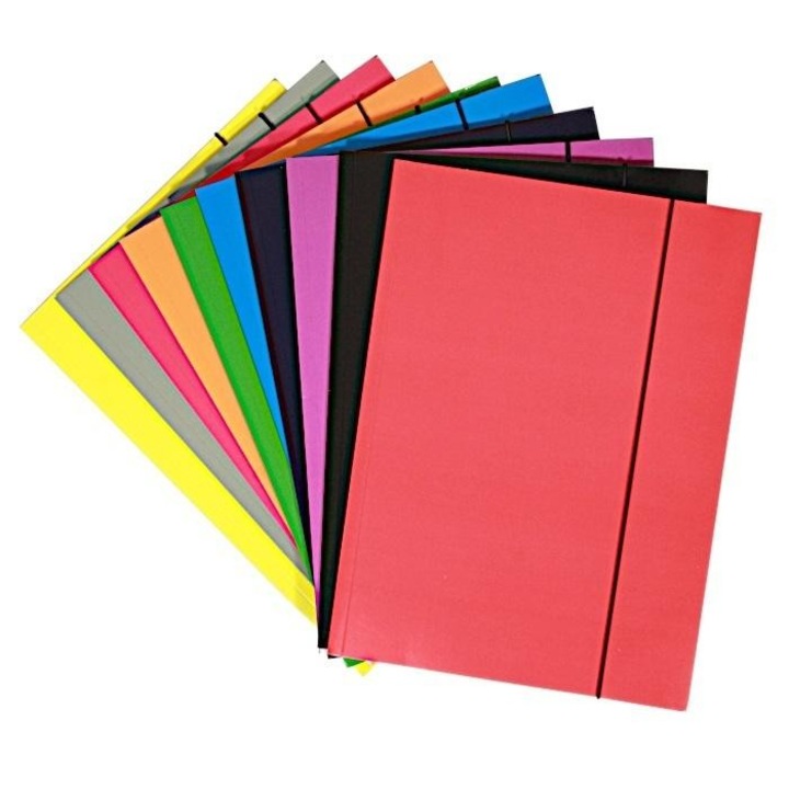 Set 10 dosare A4 Polsirhurt, multicolor, 300gsm