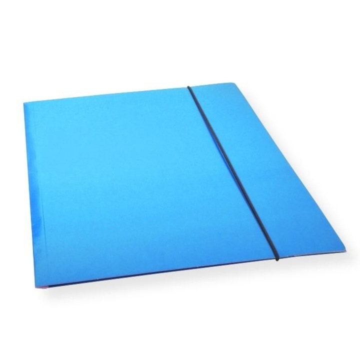 Set 10 mape, PENWORD, A4 cu banda elastica, lac albastru, 300 g/m²