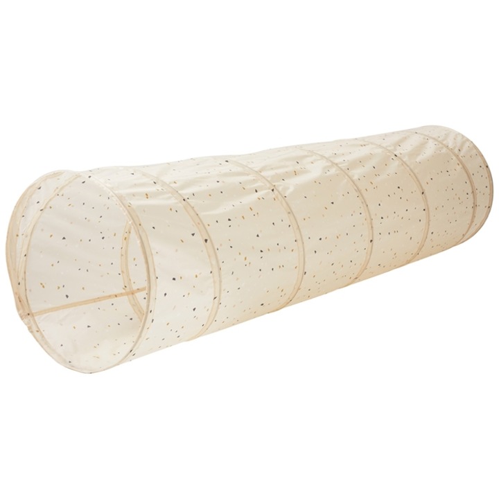 Tunel de joaca, 3 Sprouts, Terrazzo Beige, 180x46cm, Poliester reciclat, 3+