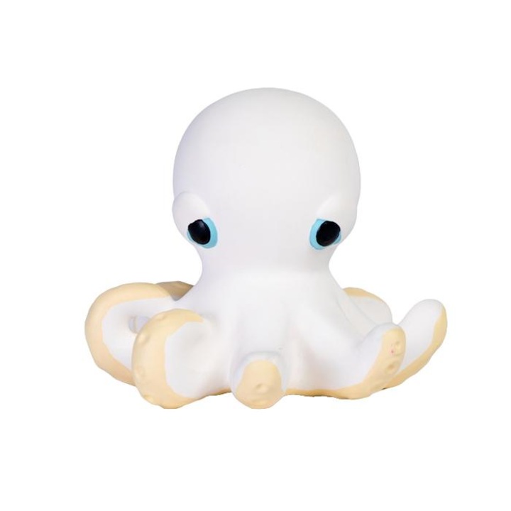 Fürdőjáték, Oli & Carol, gumi, 8,3 x 9,5 x 9,5 cm, fehér/bézs