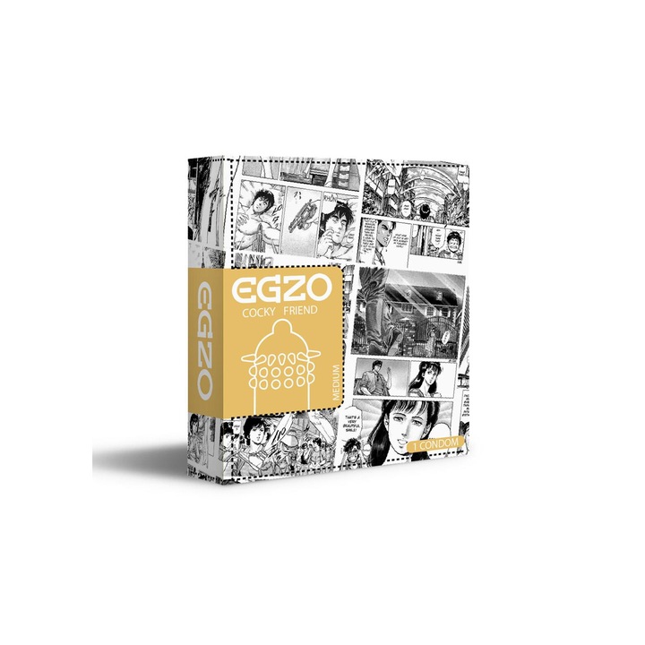 Prezervativ Egzo Lucky Dude, latex texturat