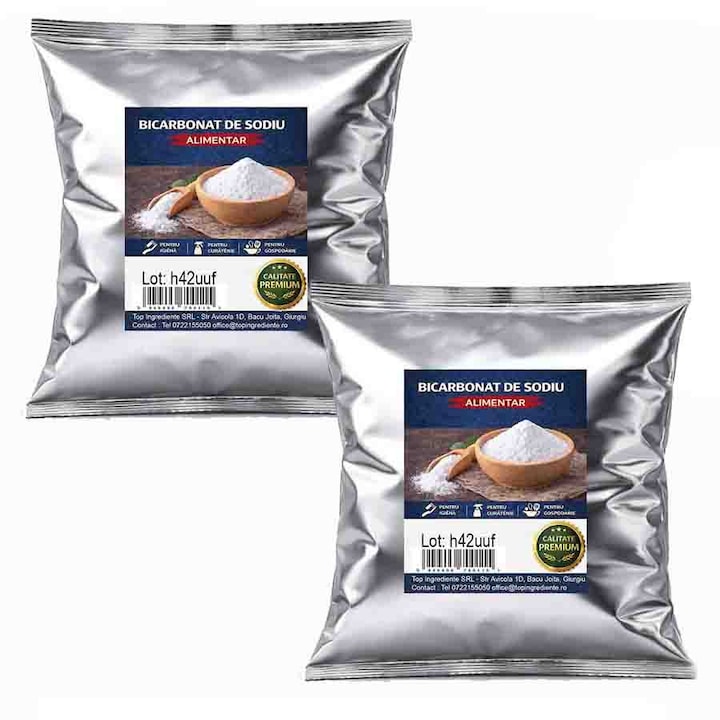 Bicarbonat de sodiu alimentar Pachet 2x1kg