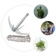 Ancora din metal, Axroad Mall, Pliabil si portabil, Design cu cutit de ancorare, Cu 4 gheare si franghie de 10 m, Pentru curatarea buruienilor, algelor si a altor plante acvatice sau resturi sub sau pe apa, Argintiu