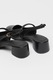 Furla, Pantofi Mary Jane de piele cu toc si catarama, Auriu, Negru stins, 40