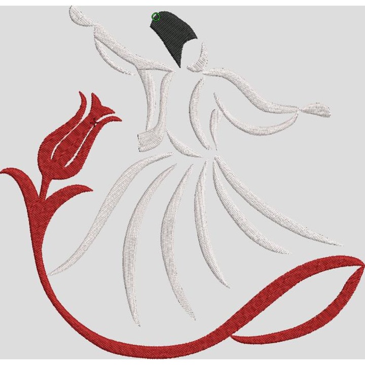 Model broderie digitizat, dervis turc