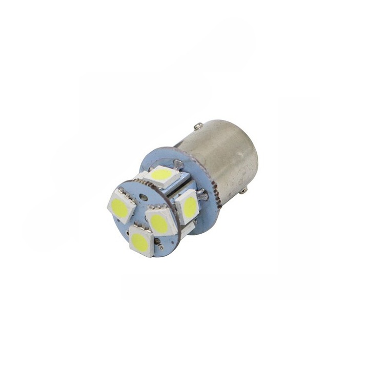 Bec LED, 22 SMD, BA15S 1156 (P21W), Pini opusi 180°, Opposite, 24V, Lumina Alba