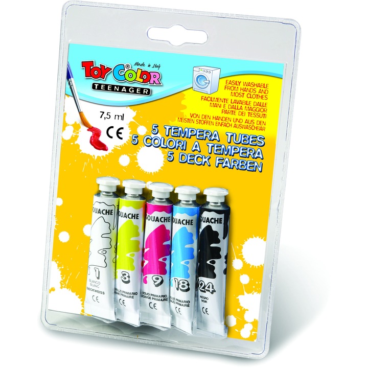 Боя темперна Toy Color 716 5 цвята 7.5мл