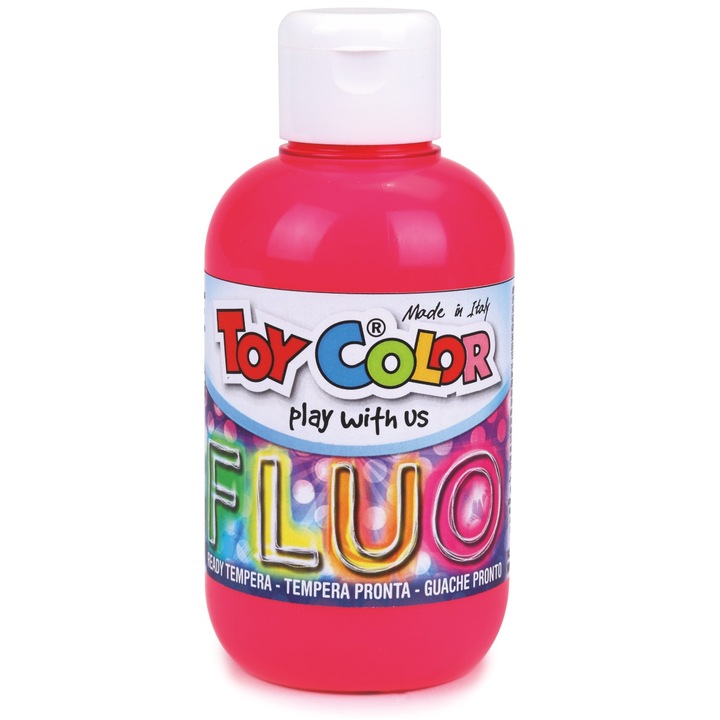 Боя темперна Toy Color Fluo розова 250мл