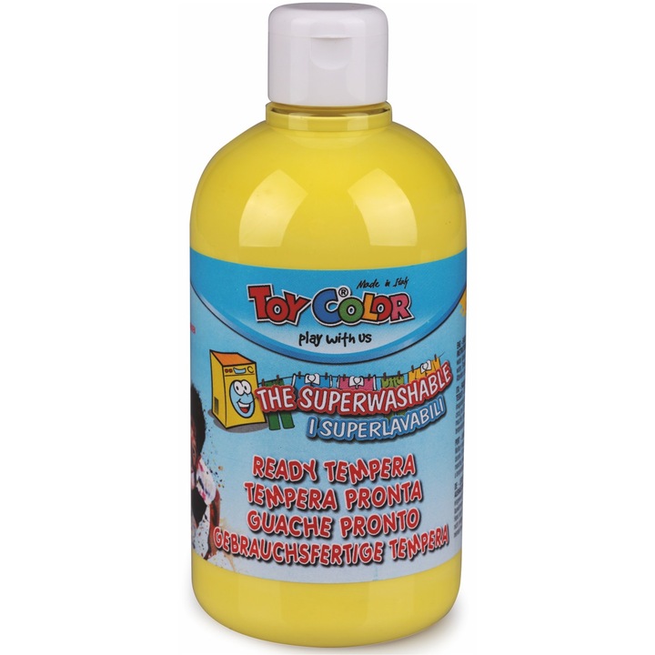 Боя темперна Toy Color Pastel жълта 500мл