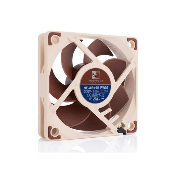 Вентилатор, Noctua NF-A6x15 PWM, Fan 60x60x15mm PWM 550-3500rpm