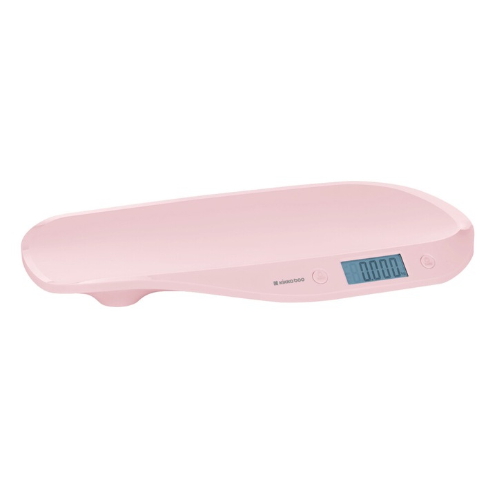 Дигитална бебешка везна с компактен дизайн и Hold функция KikkaBoo Lyra Pink