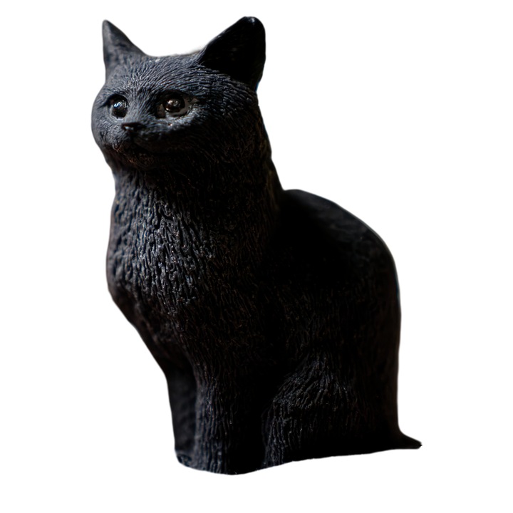 Feeling Box Aromaterápiás gyertya készlet, fehér macska és fekete macska, gardénia és bambusz illat, 5,5x5x8cm