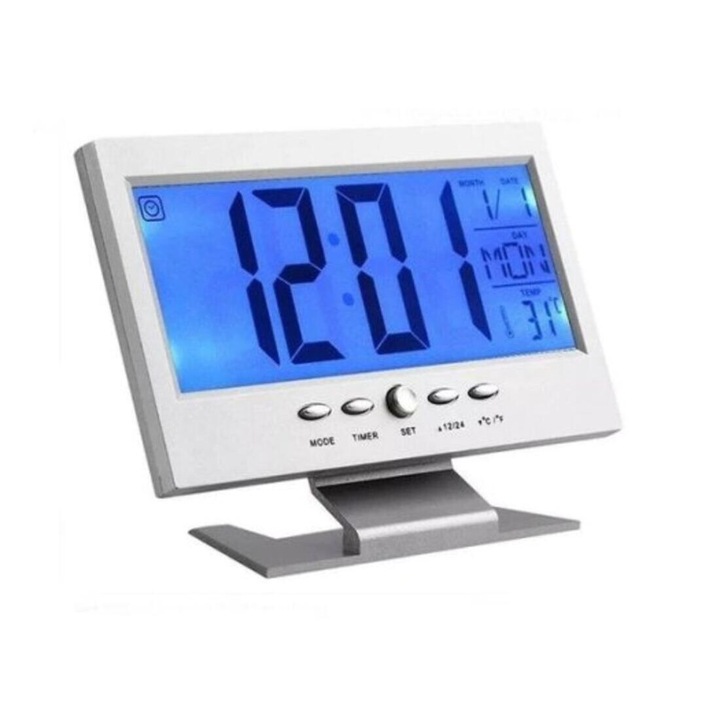 Настолен часовник DS-8082, Термометър, Календар, Вътрешно ползване, -10°C до 50°C