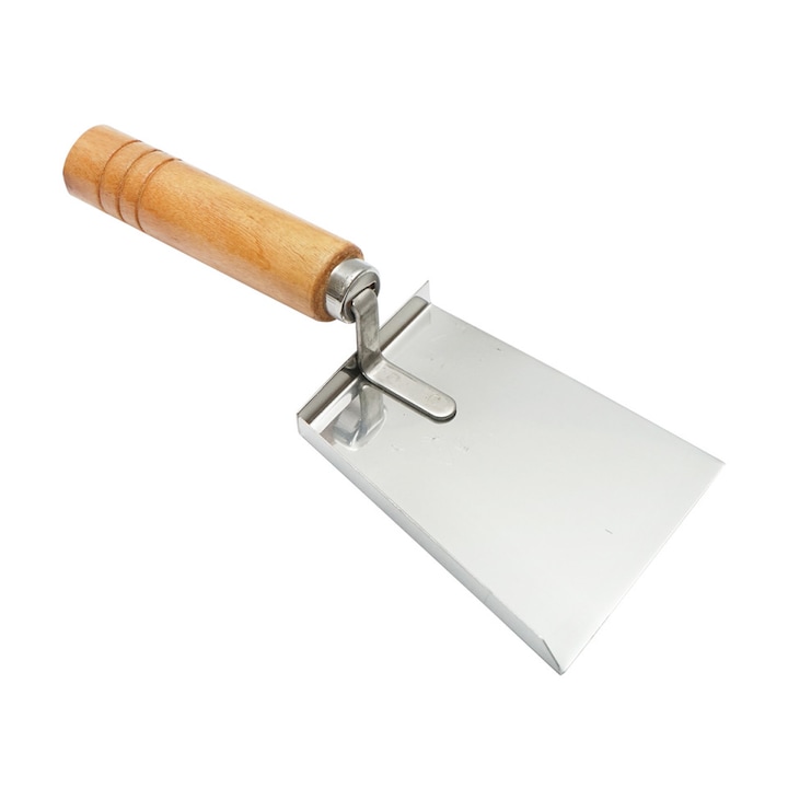 Lopatica din inox, tip spatula, pentru miere cristalizata, cu maner din lemn