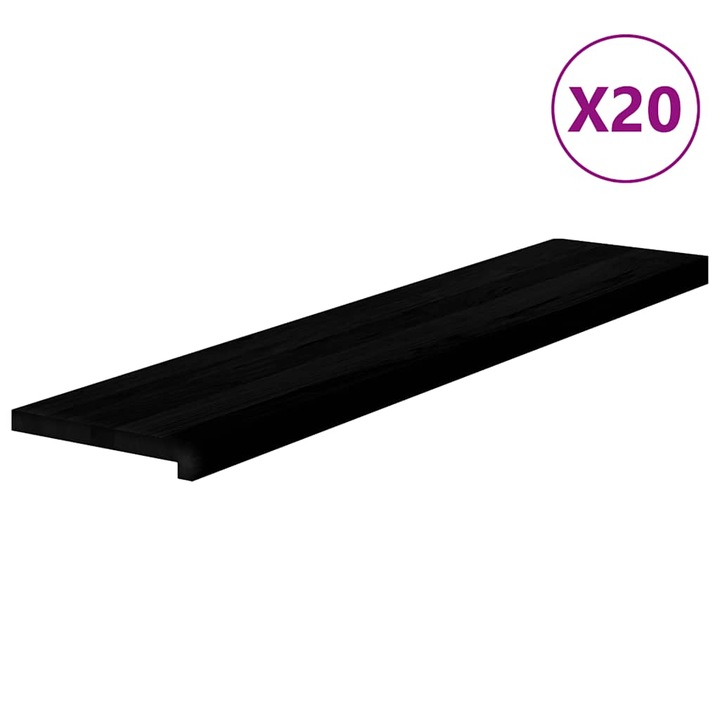 VidaXL lépcsőfokok 20 db Sötétbarna 120x25x2 cm tömör fa tölgyfa 10.3 kg 3283066