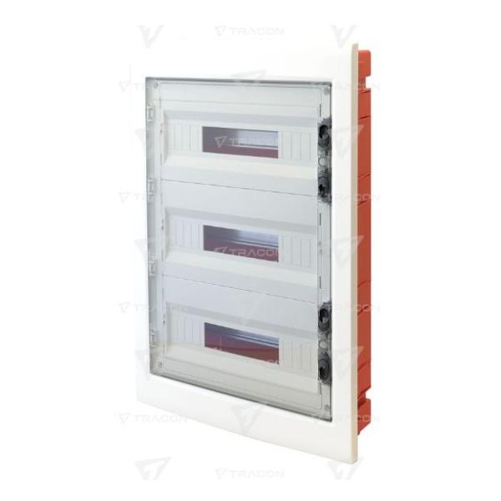 Distribuitor Tracon EDSS183 EDSS incastrat 3x18mod, culoare fum-usa plata EDSS-18/3 54KE