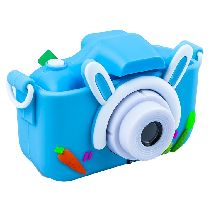 Nyuszi kialakítású digitális fényképezőgép gyerekeknek - Újratölthető fényképezőgép játékokkal és interaktív képernyővel