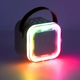 Комплект караоке високоговорители с USB LED светлина и 2 микрофона, бежов