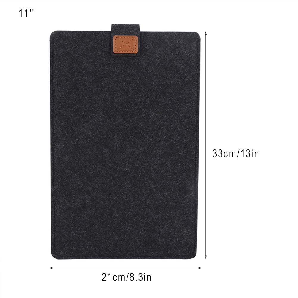 Husa laptop BGHYHYHI din fetru, slim, 11'', 33x21cm, gri inchis