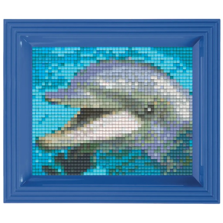 Set PixelHobby Premium – Delfin, 40x50 mm, Multicolor | Kit mozaic pentru copii si adulti