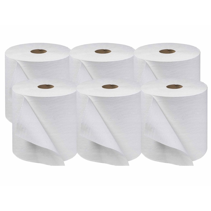 Set 6 Role prosoape de hartie, LIBRES, Celuloza, Luna Soft, 80 m, Alb