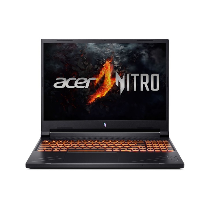 Laptop Acer Nitro V16 ANV16-71, 16 hüvelykes 1920 x 1200, Intel 14450HX 10 C / 16 T, 2,4 GHz - 4,8 GHz, 20 MB gyorsítótár, 45 W, 16 GB DDR5, 512 GB S5SDce, Nvidia GB40SD működésének