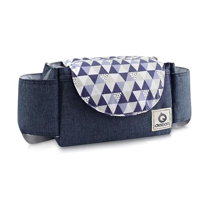 Мултифункционална чанта за бебешки колички, за бебета и родители, модерен дизайн, 4 места за съхранение, просторни отделения, водоустойчив материал, син - SMArtCo®