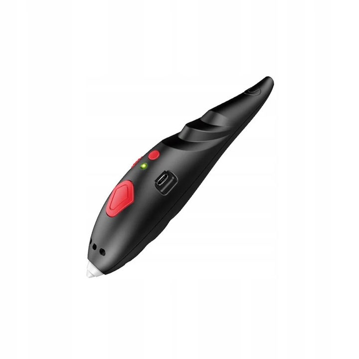 Комплект 3D моливи с разноцветни нишки и USB зареждане, Welora, Черен